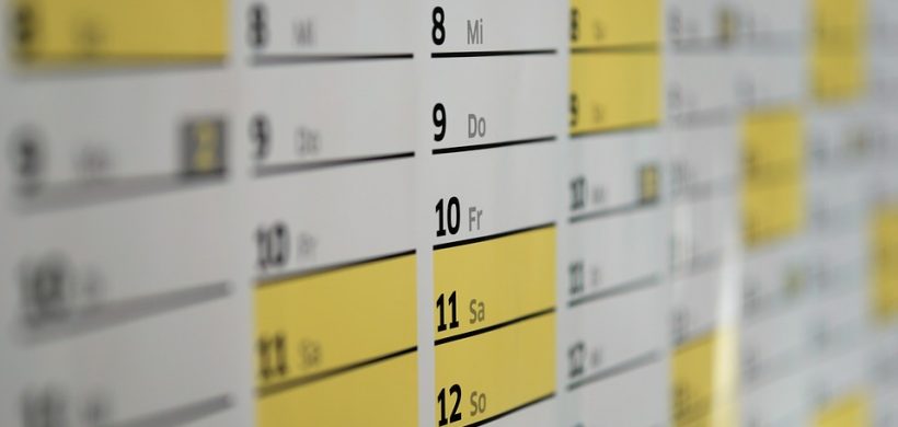 Calendario de eventos · Septiembre 2017