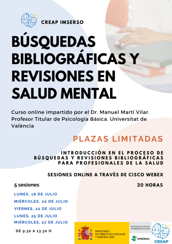 Curso de Teleformación: Búsquedas bibliográficas y revisiones en salud mental