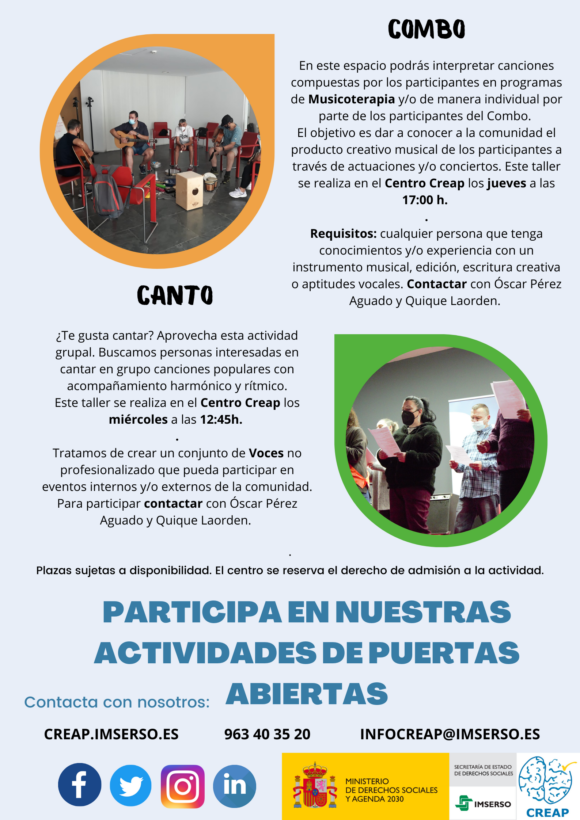 Cartel combo y canto