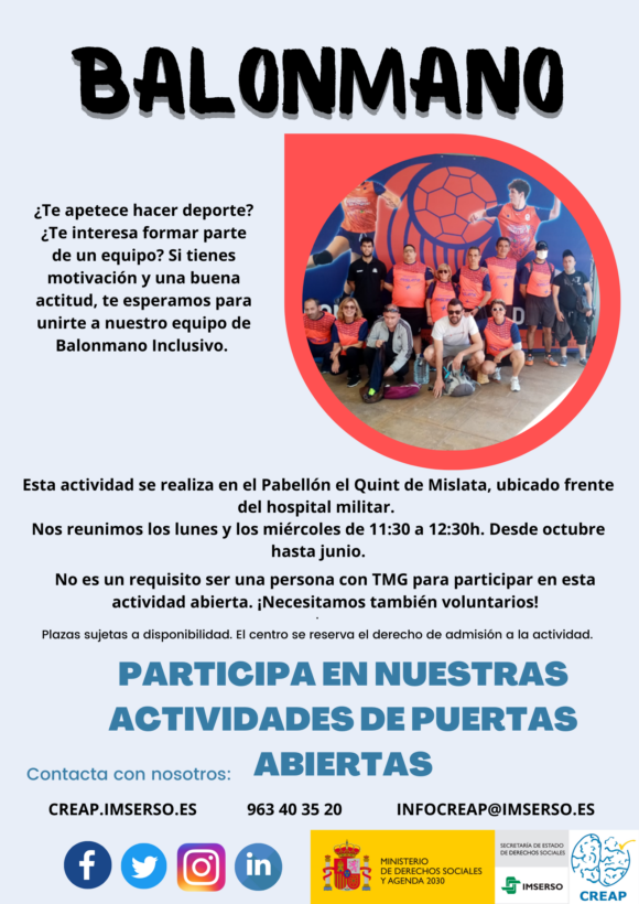 Cartel de Balonmano