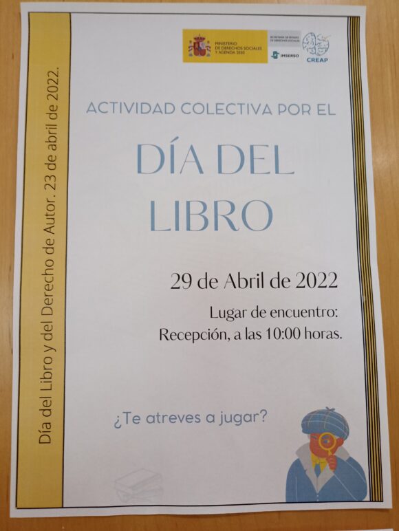 Actividad programada para el Día del Libro 2022, organizada por la Biblioteca del Creap