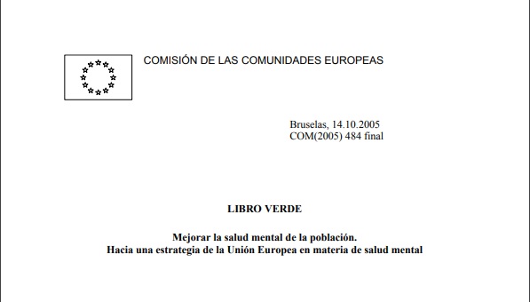 Comisión de las Comunidades Europeas: Libro Verde, mejorar la salud mental