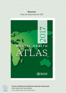 Resumen del Atlas de Salud Mental 2017 publicado por la OMS